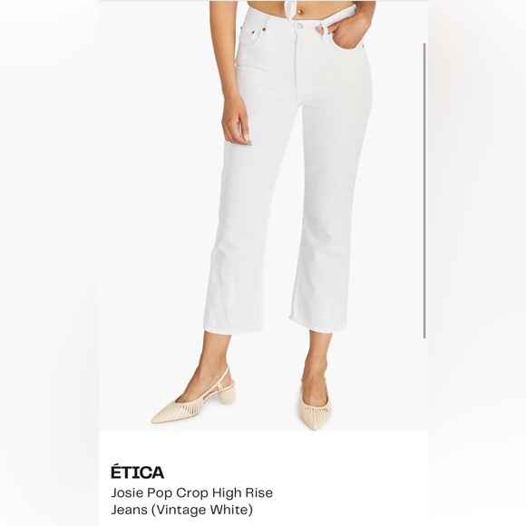Etica Josie Pop Crop High Rise
Jeans (Vintage White) - Picture 2 of 3